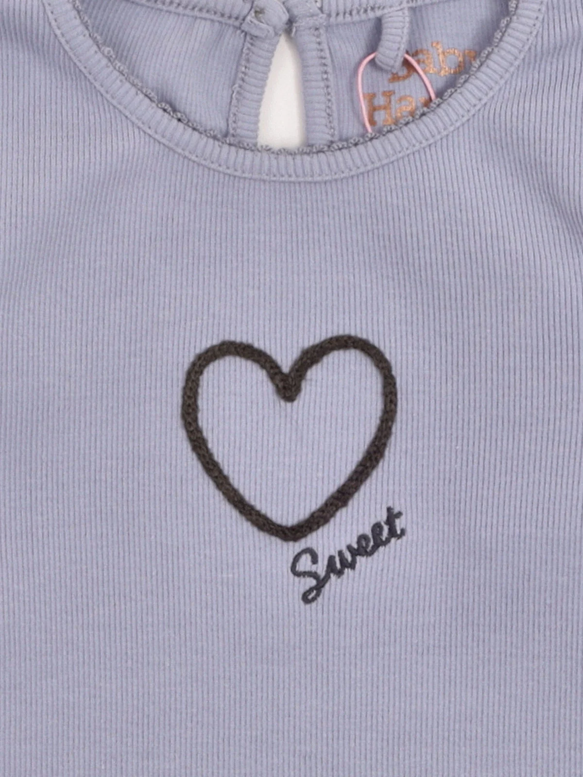 POLERA NIÑA BABY HARVEST ALGODÓN MANGA LARGA RIB LISA VUELOS - 6