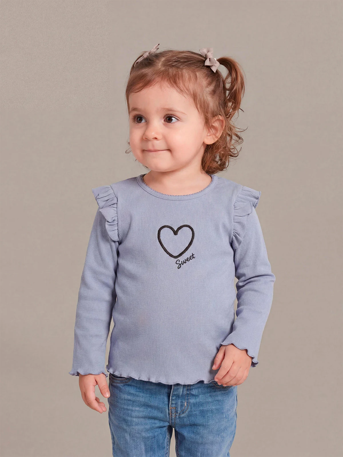 BABY HARVEST POLERA NIÑA BABY HARVEST ALGODÓN MANGA LARGA RIB LISA VUELOS
