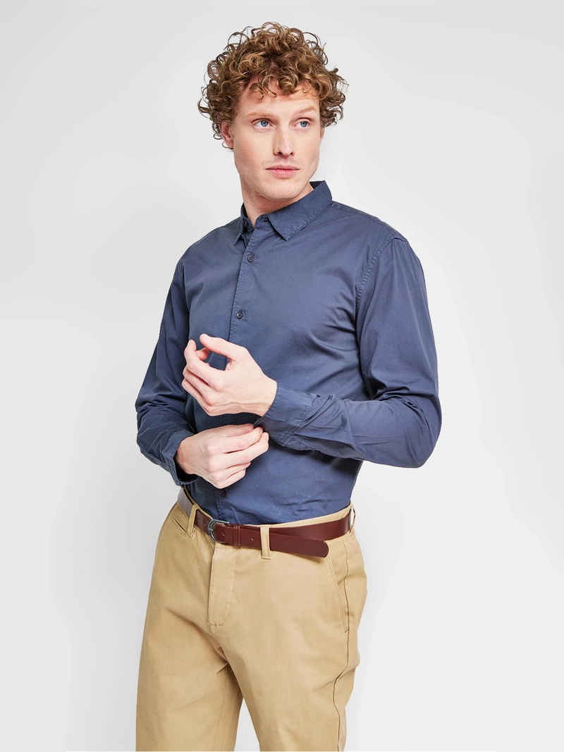 CAMISA HOMBRE MARQUIS ALGODÓN MANGA LARGA LAVADA - 1