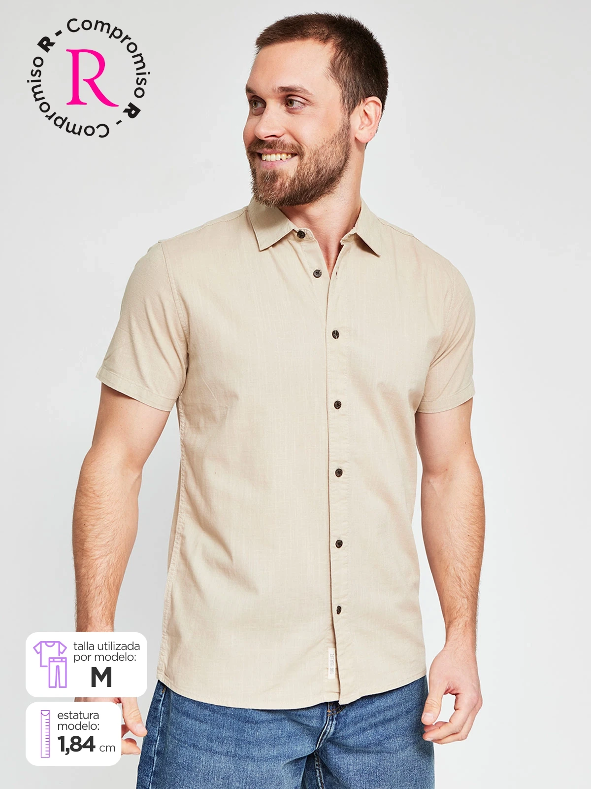 CAMISA HOMBRE CLOUDBREAK ALGODÓN MANGA CORTA - 1