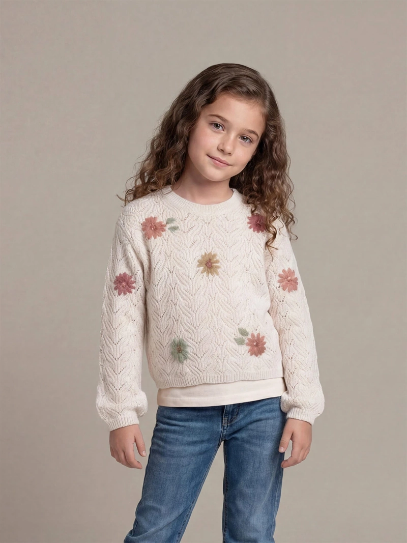 SWEATER NIÑA HARVEST BORDADO - 1