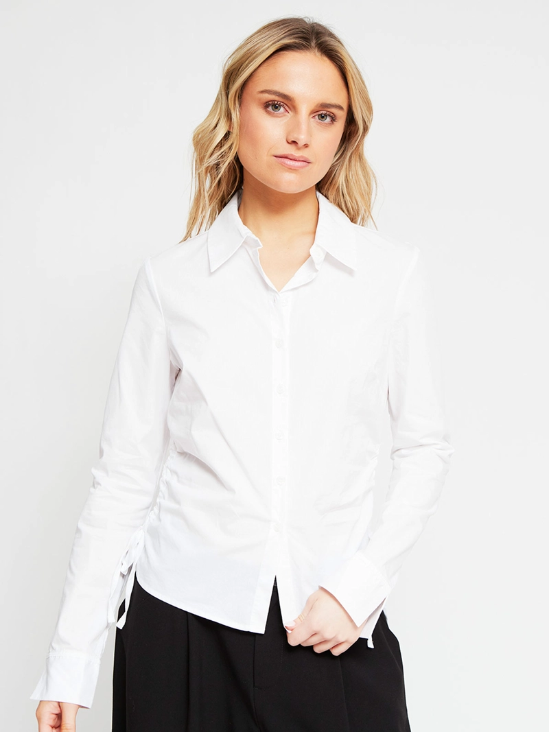 BLUSA MUJER INDEX ALGODÓN MANGA LARGA ENTALLADA - 2