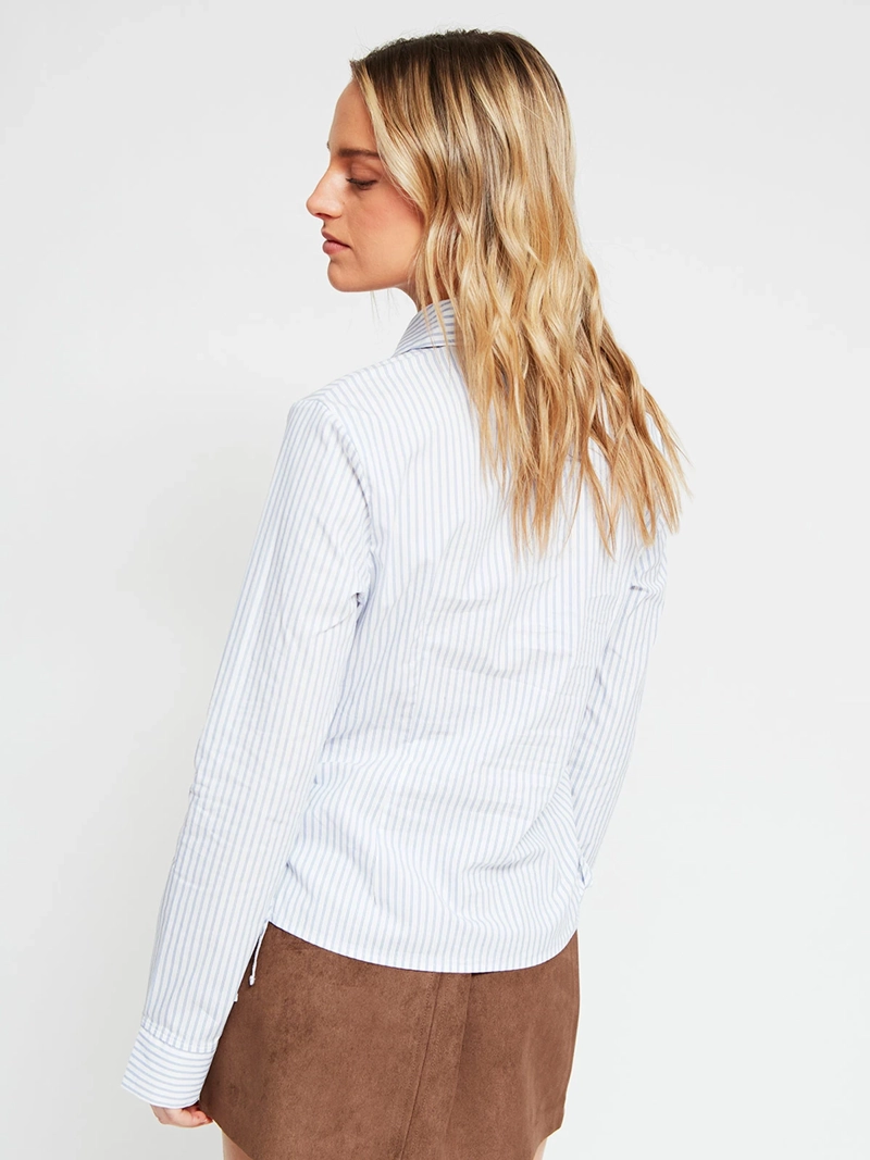 BLUSA MUJER INDEX ALGODÓN MANGA LARGA ENTALLADA - 3