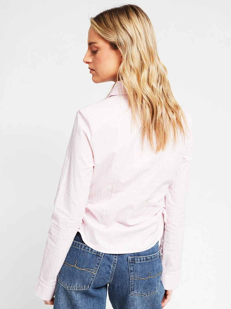 BLUSA MUJER INDEX ALGODÓN MANGA LARGA ENTALLADA - 3