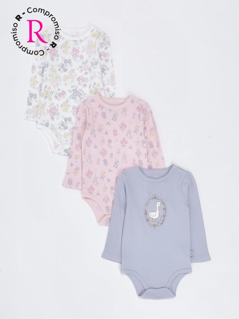 PACK X3 BODY NIÑA BABY HARVEST COLOR  - 1