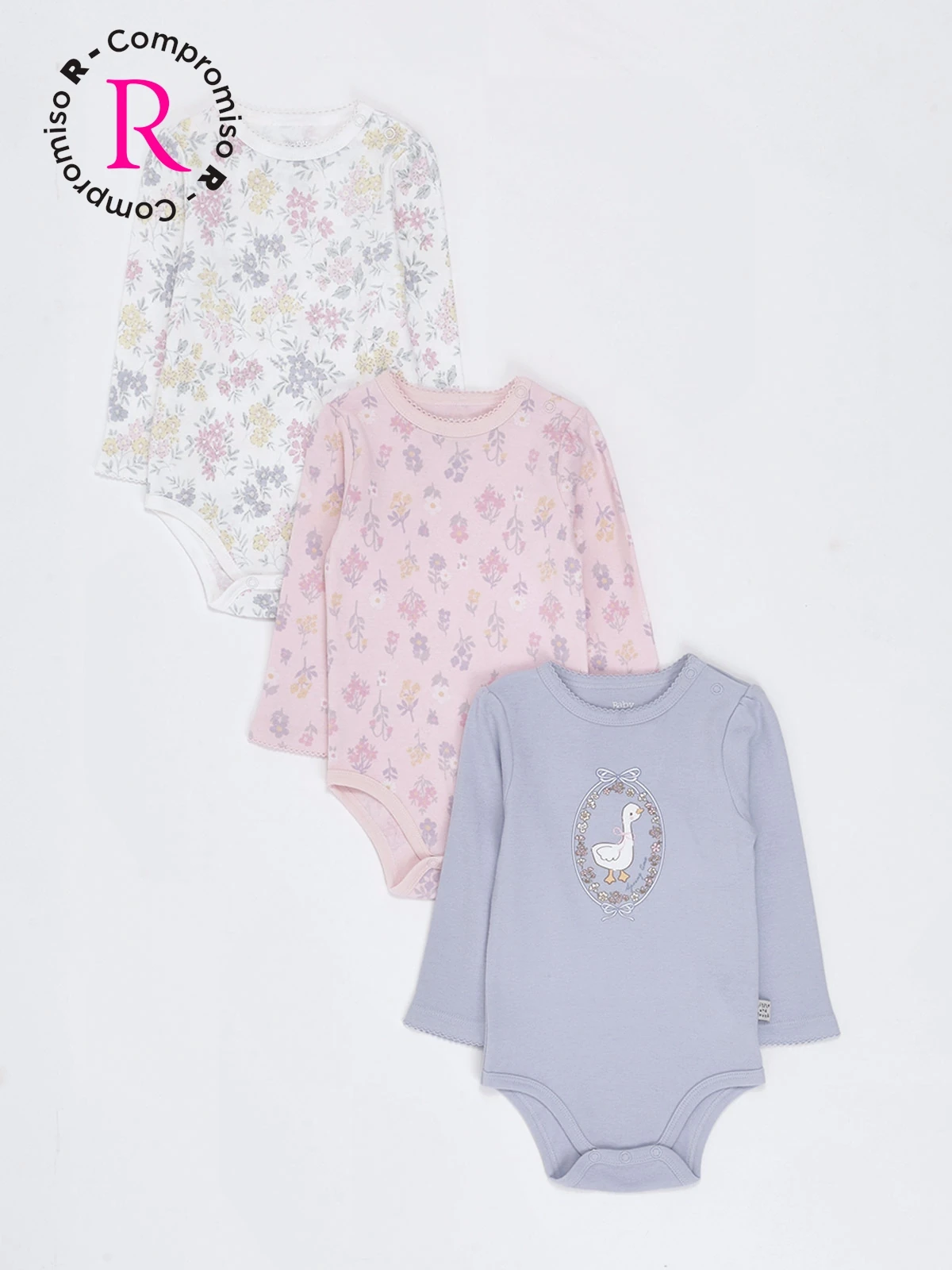 BABY HARVEST PACK X3 BODY NIÑA BABY HARVEST COLOR