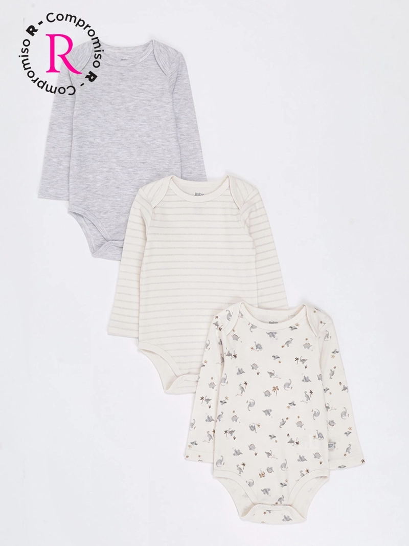 PACK X3 BODY NIÑO BABY HARVEST ALGODÓN  - 1