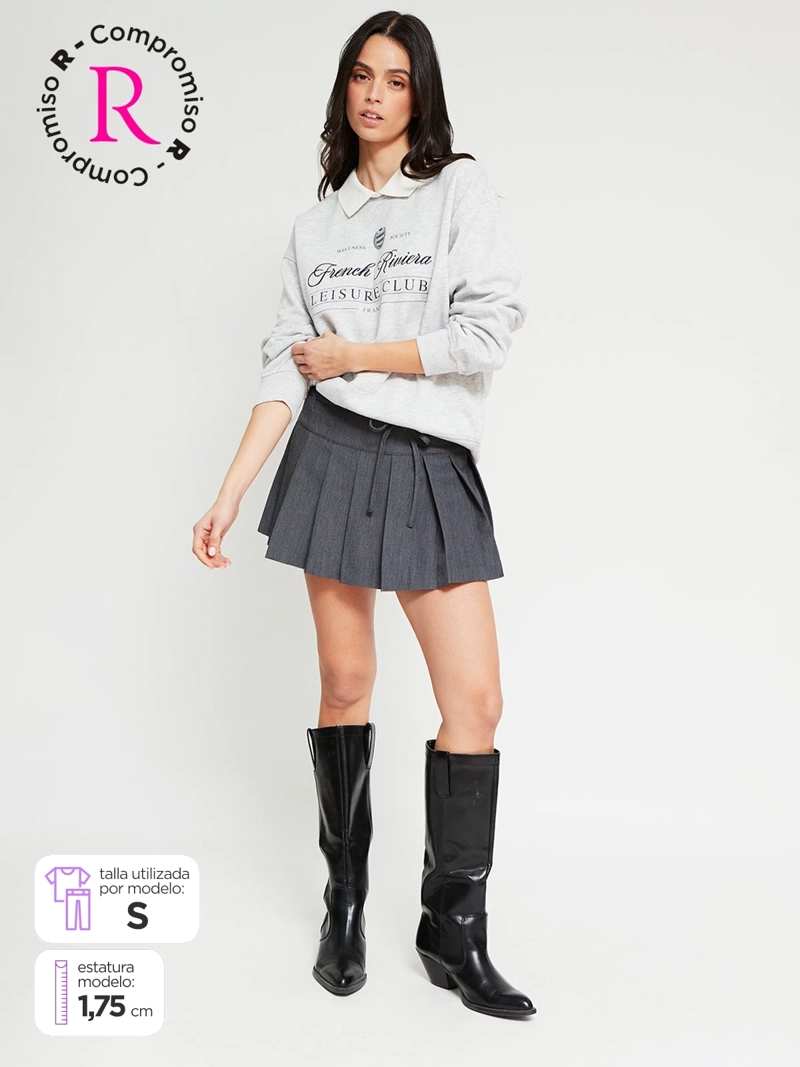 FALDA SHORT MUJER INDEX TABLEADA - 1