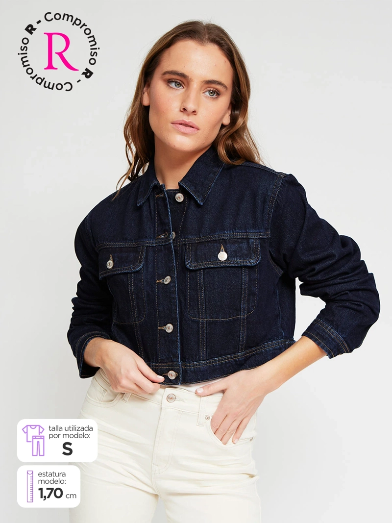 CHAQUETA MUJER INDEX ALGODÓN CORTA DENIM - 1