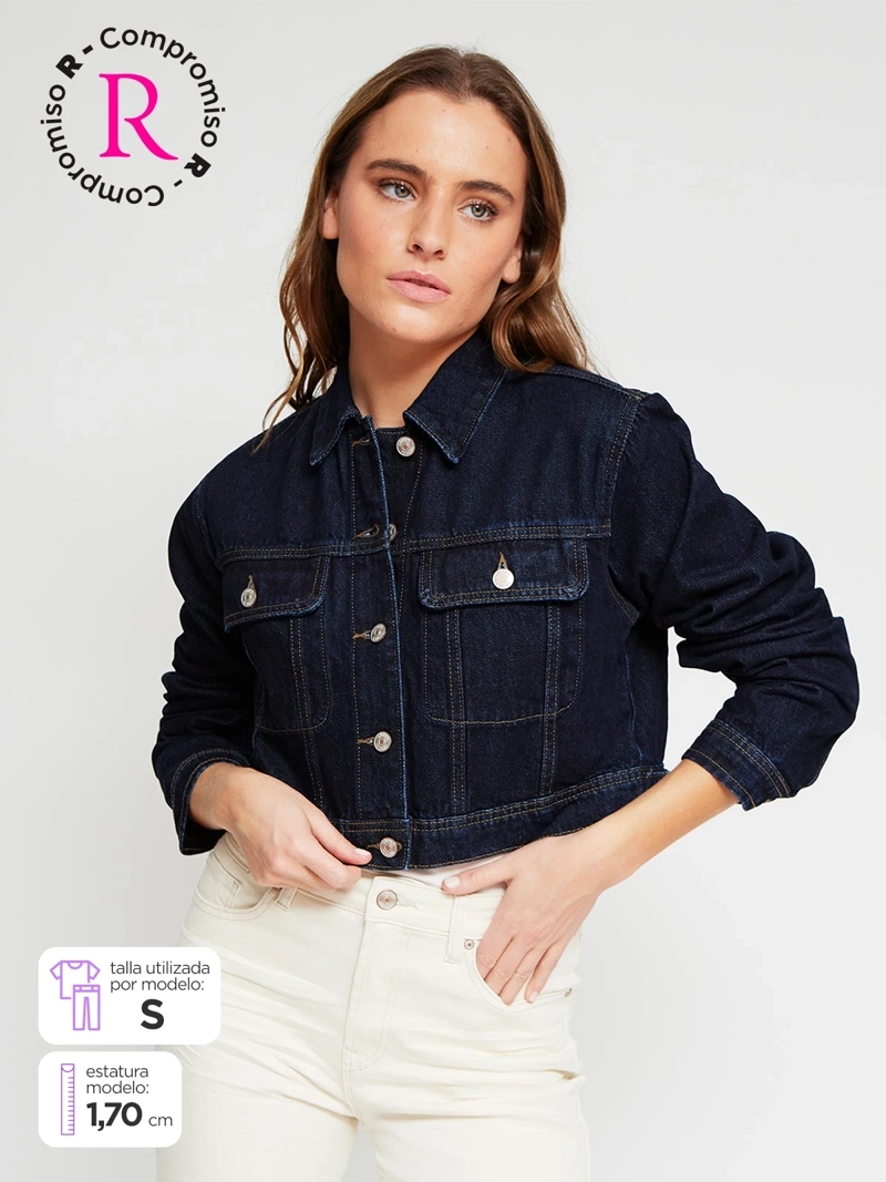 CHAQUETA MUJER INDEX ALGODÓN CORTA DENIM - 1