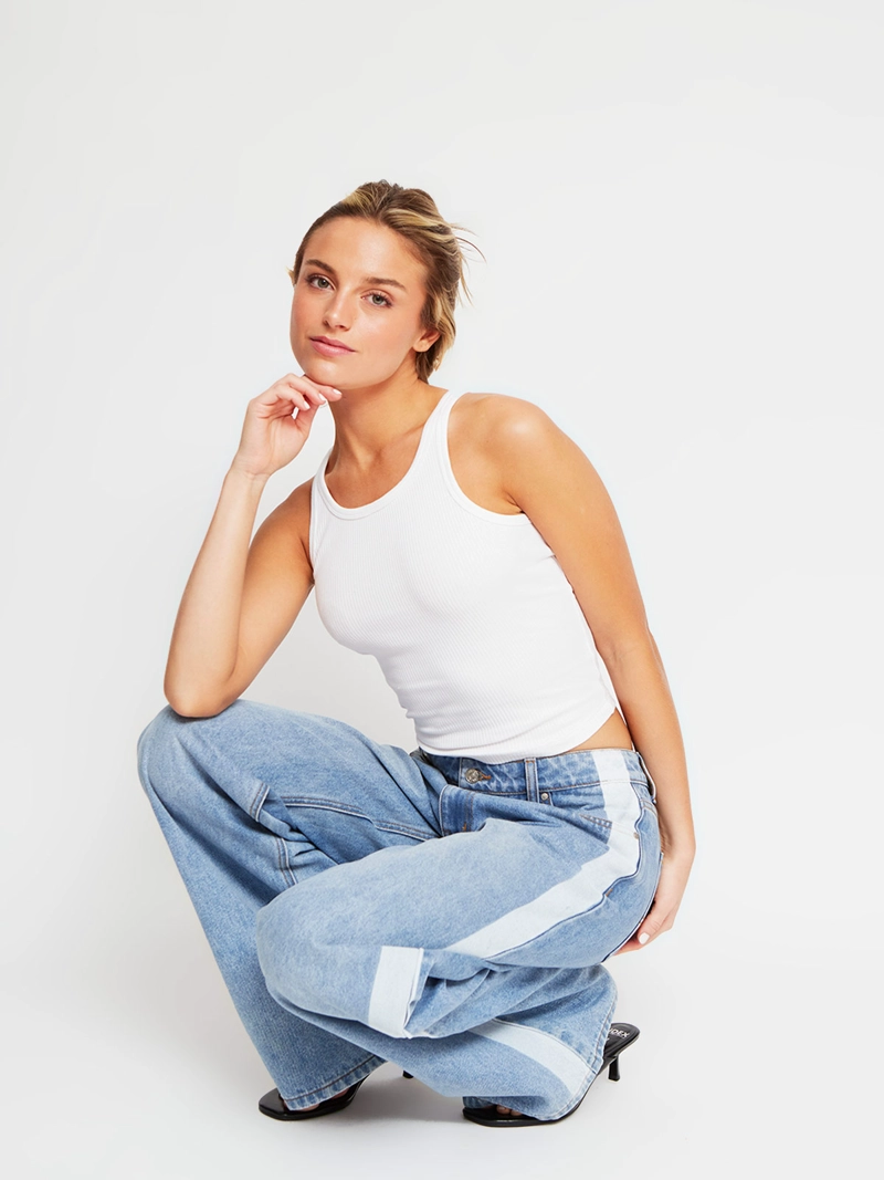 POLERA MUJER INDEX ALGODÓN SIN MANGAS BÁSICA - 4