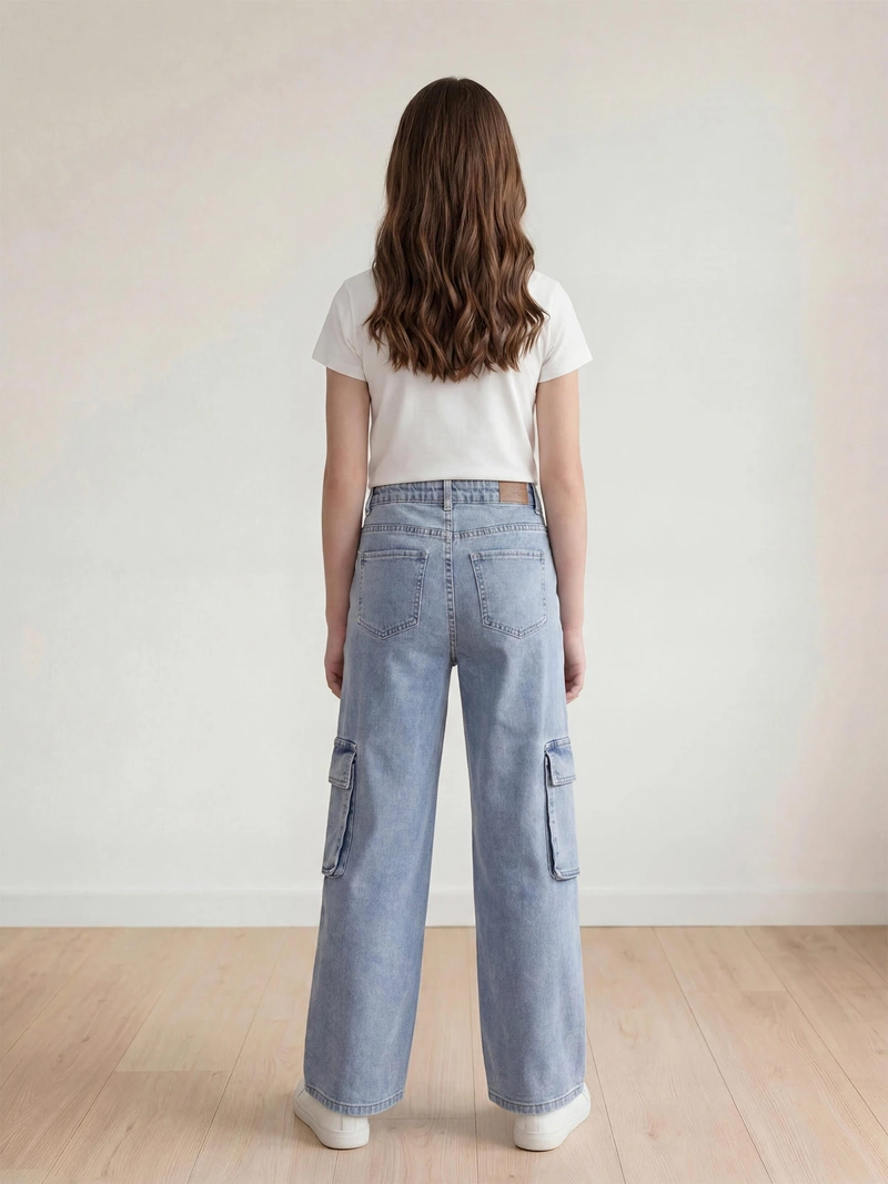 JEANS NIÑA INDEX TEEN WIDE FIT CARGO - 2