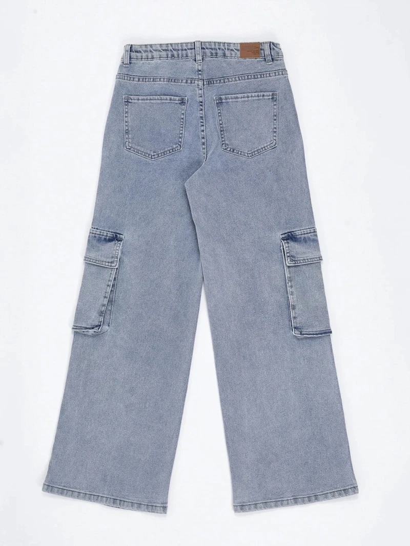 JEANS NIÑA INDEX TEEN WIDE FIT CARGO - 4