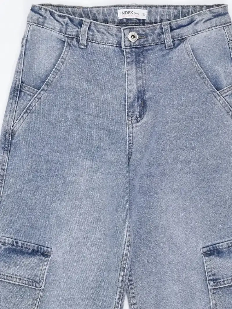 JEANS NIÑA INDEX TEEN WIDE FIT CARGO - 5