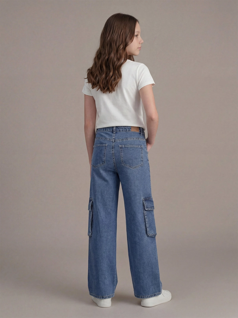 JEANS NIÑA INDEX TEEN WIDE FIT CARGO - 2