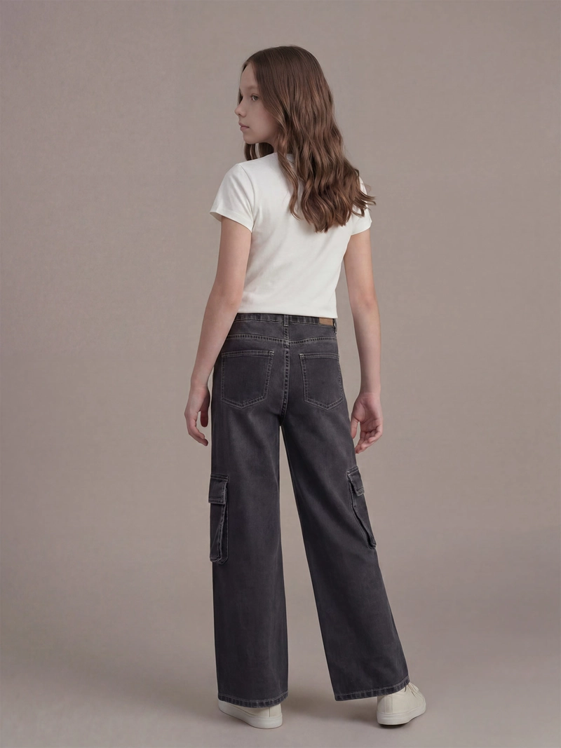 JEANS NIÑA INDEX TEEN WIDE FIT CARGO - 2
