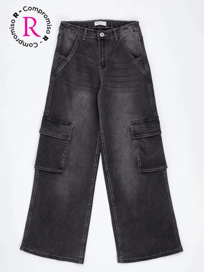 JEANS NIÑA INDEX TEEN WIDE FIT CARGO - 3