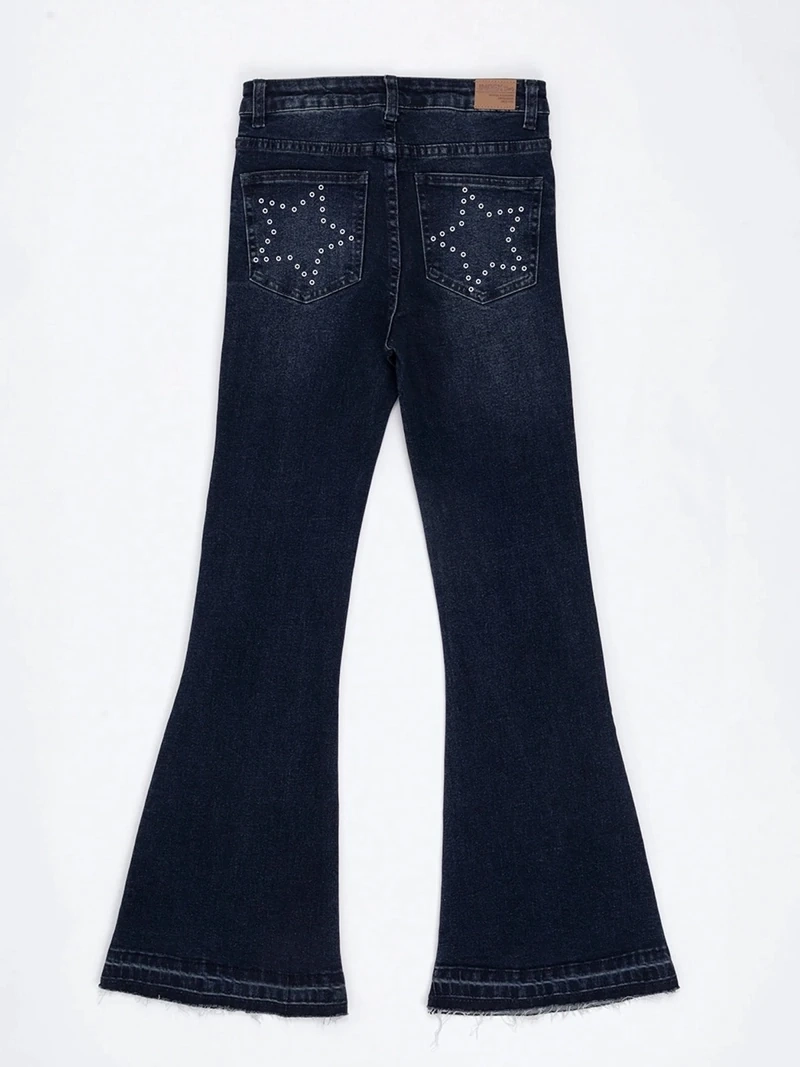 JEANS NIÑA INDEX TEEN FLARE FIT TACHAS - 4
