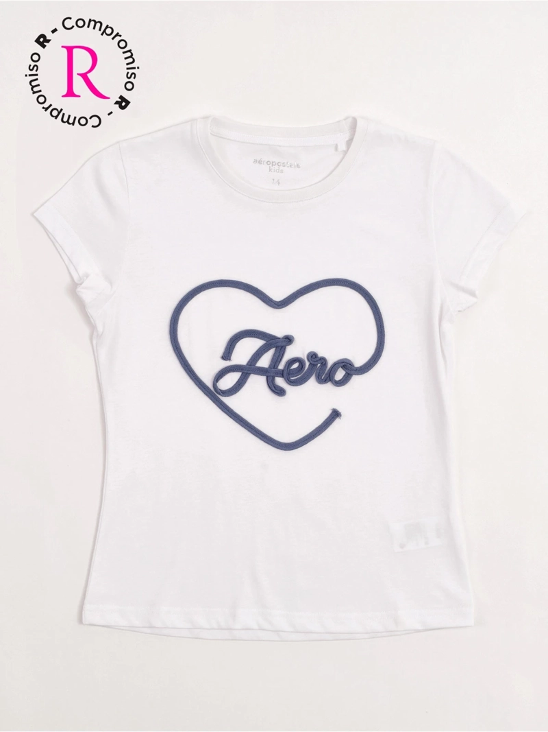 POLERA NIÑA AEROPOSTALE ALGODÓN MANGA CORTA - 1