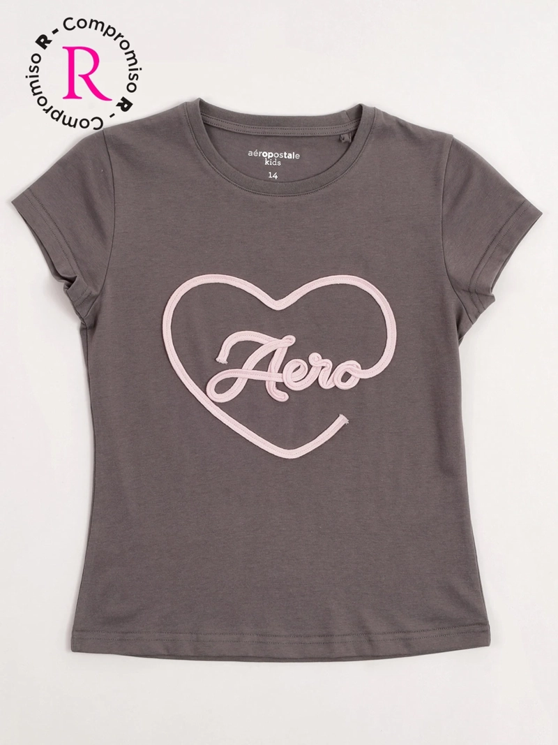 POLERA NIÑA AEROPOSTALE ALGODÓN MANGA CORTA - 1