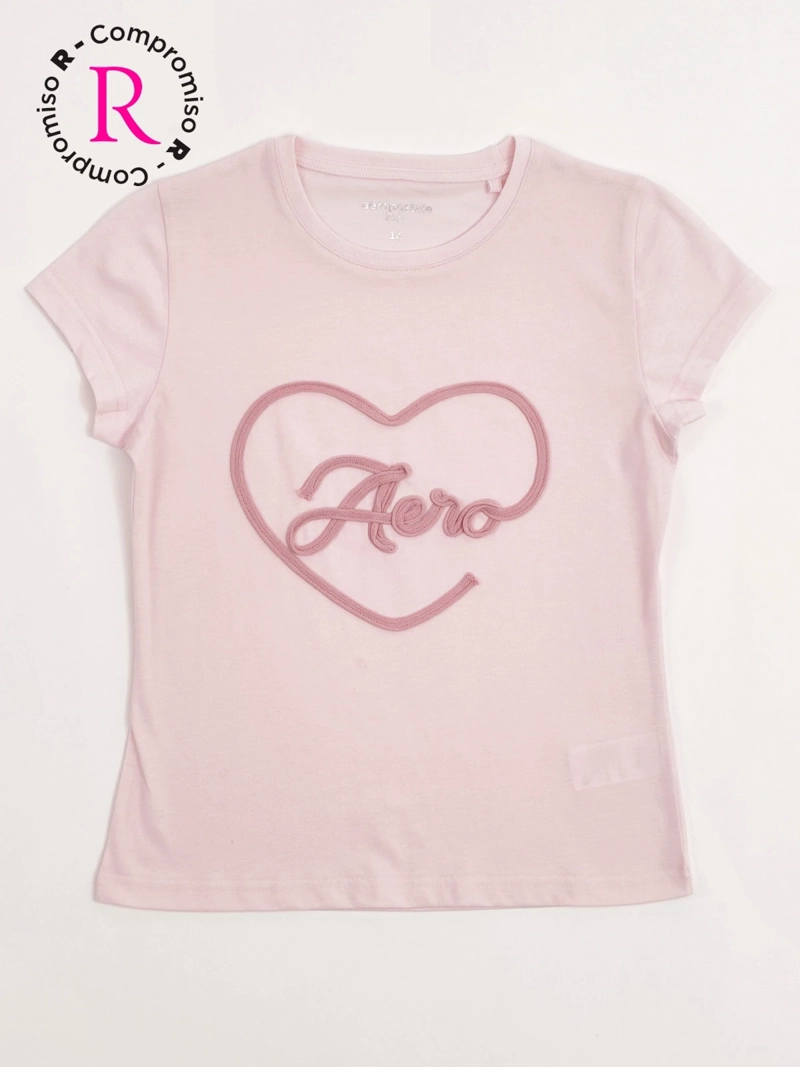 POLERA NIÑA AEROPOSTALE ALGODÓN MANGA CORTA - 1