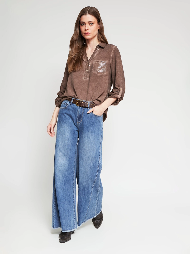 BLUSA MUJER TATIENNE MANGA LARGA LENTEJUELAS - 5