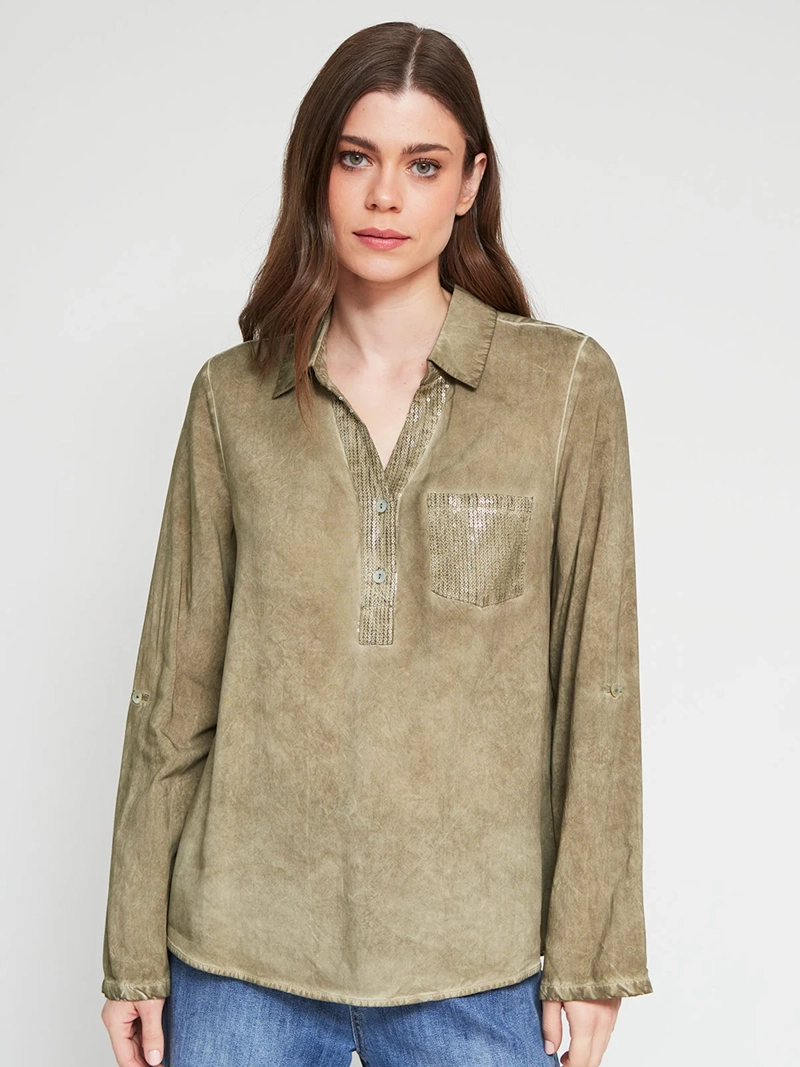 BLUSA MUJER TATIENNE MANGA LARGA LENTEJUELAS - 2