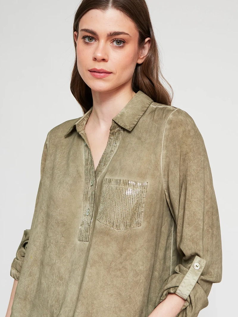 BLUSA MUJER TATIENNE MANGA LARGA LENTEJUELAS - 4