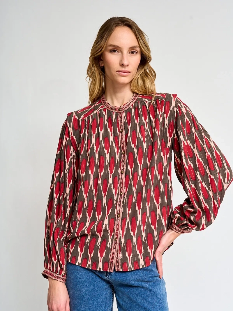 BLUSA MUJER TATIENNE MANGA LARGA ESTAMPADA - 2