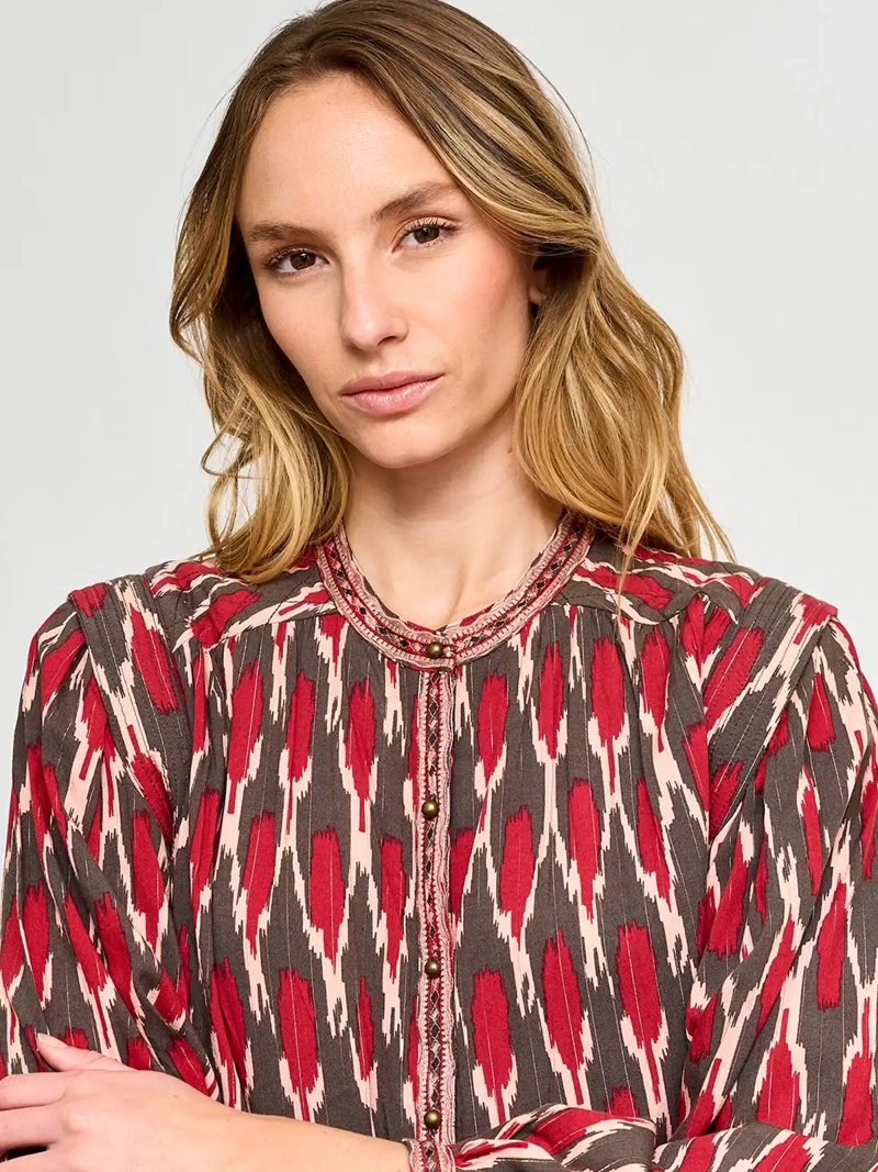 BLUSA MUJER TATIENNE MANGA LARGA ESTAMPADA - 4