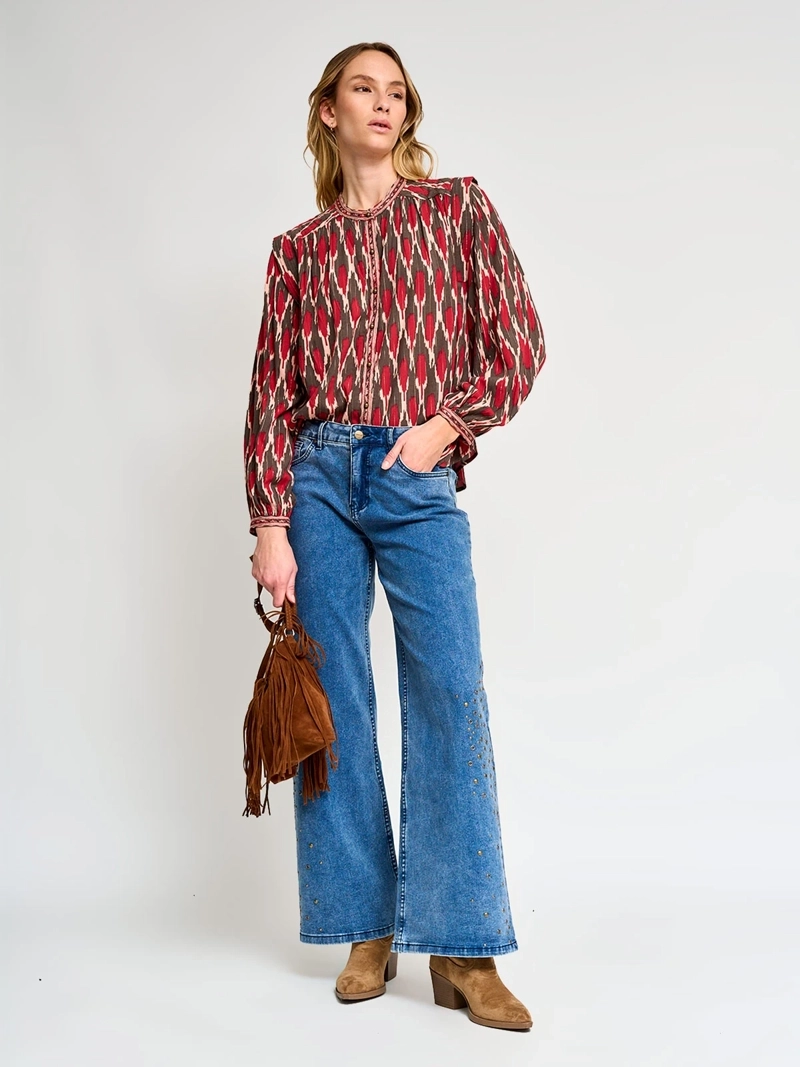 BLUSA MUJER TATIENNE MANGA LARGA ESTAMPADA - 5