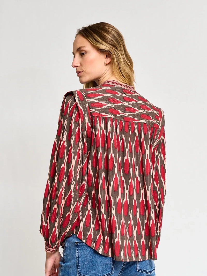 BLUSA MUJER TATIENNE MANGA LARGA ESTAMPADA - 3