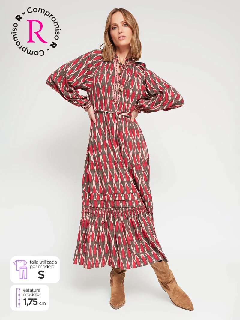 VESTIDO MUJER TATIENNE LARGO ESTAMPADO - 1