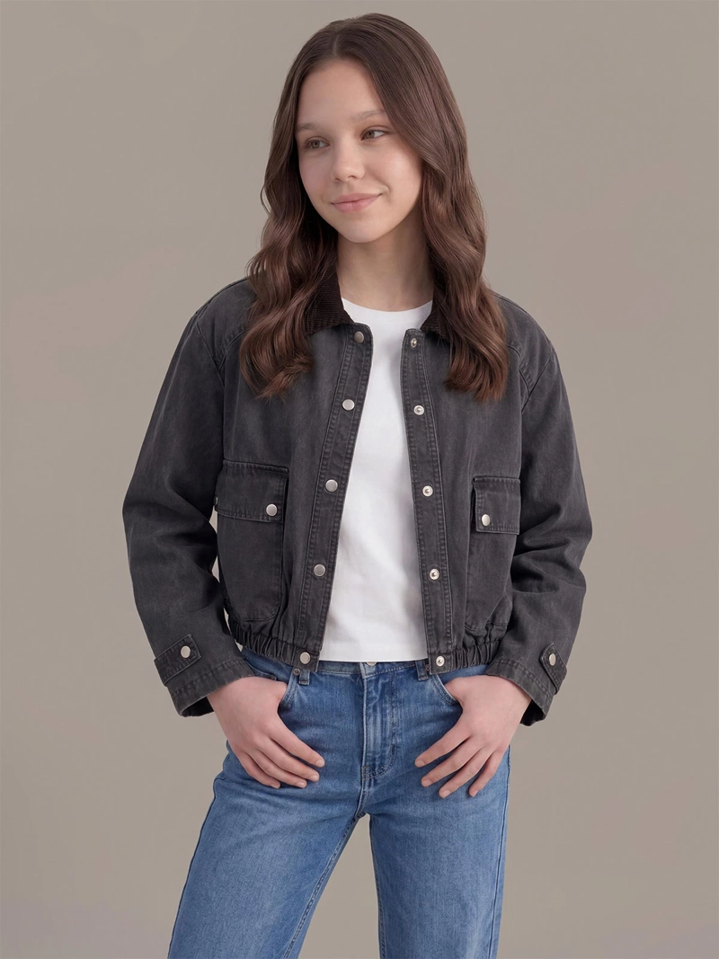 CHAQUETA NIÑA INDEX TEEN ALGODÓN BRILLO - 1