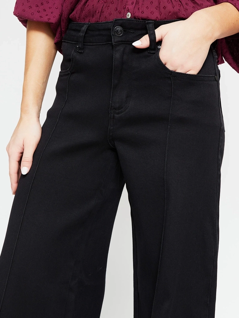 JEANS MUJER BARBADOS ALGODÓN WIDE LEG TIRO ALTO - 4