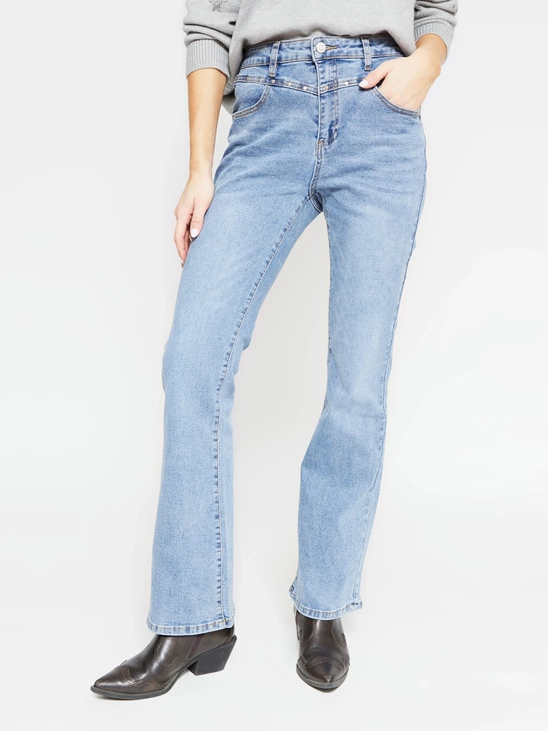 JEANS MUJER BARBADOS ALGODÓN TACHAS - 2