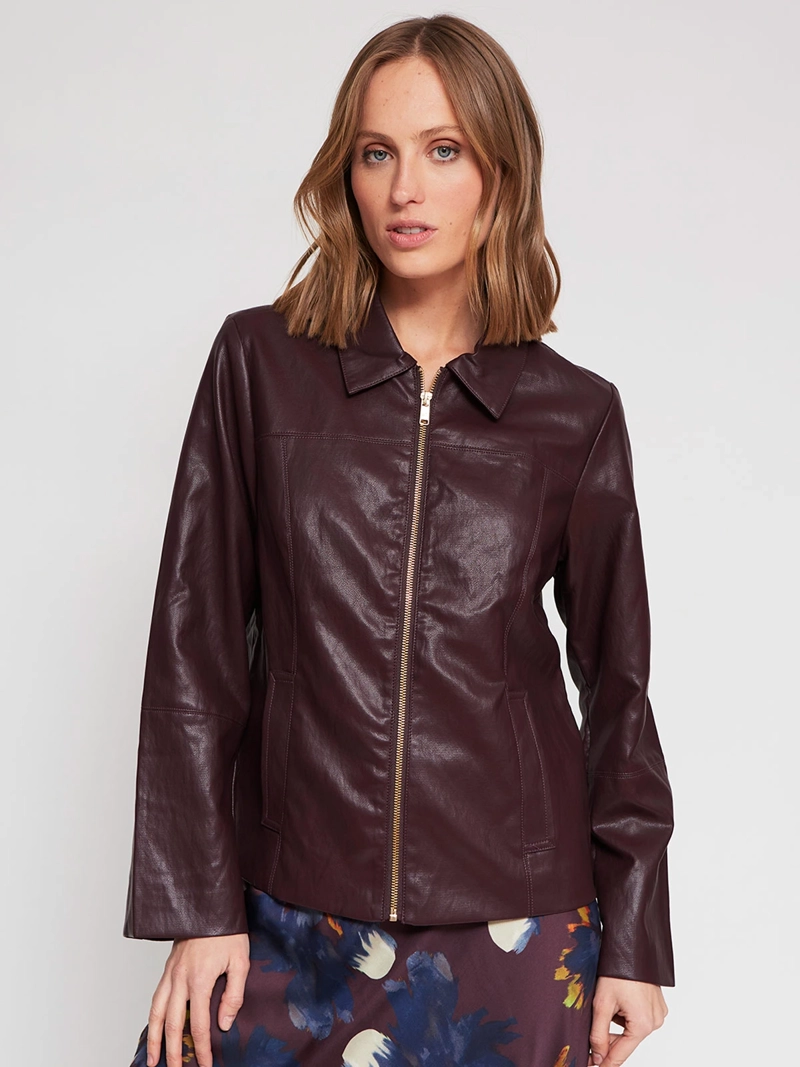CHAQUETA MUJER CACHAREL TIPO CUERO - 2