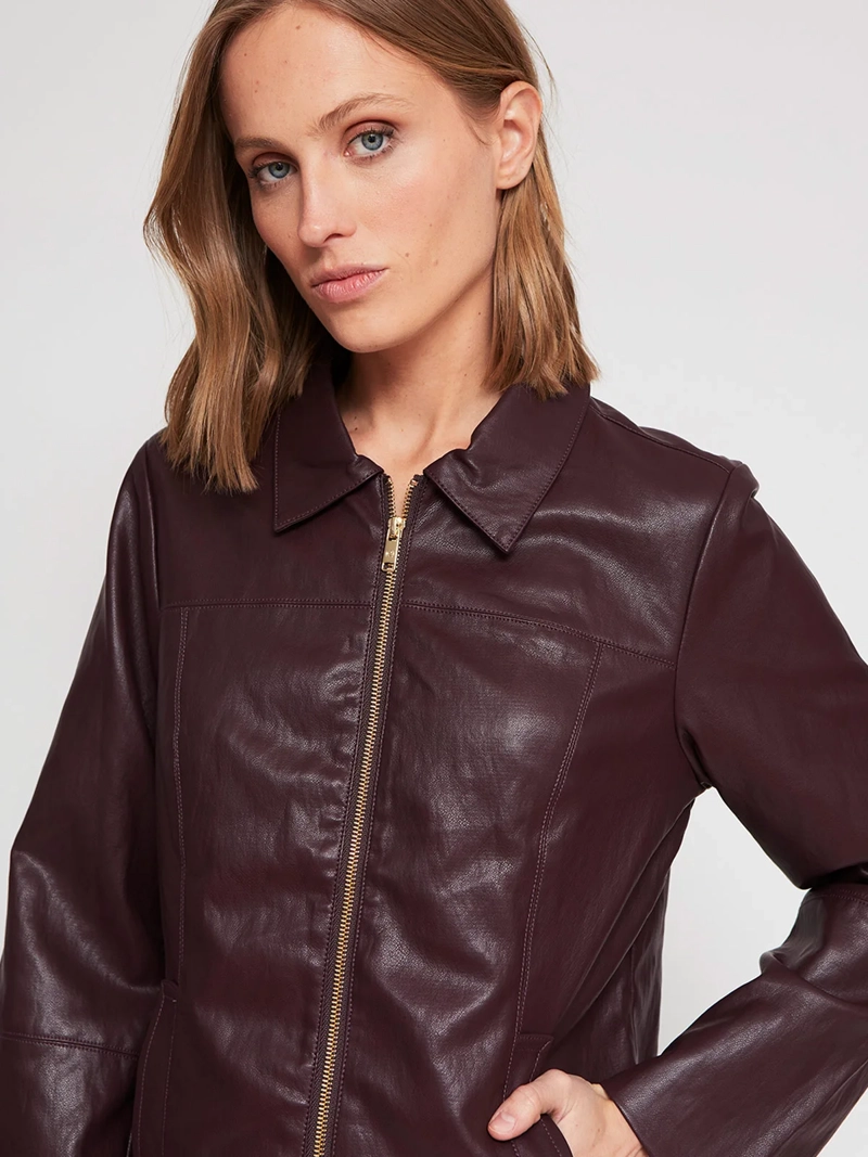 CHAQUETA MUJER CACHAREL TIPO CUERO - 4