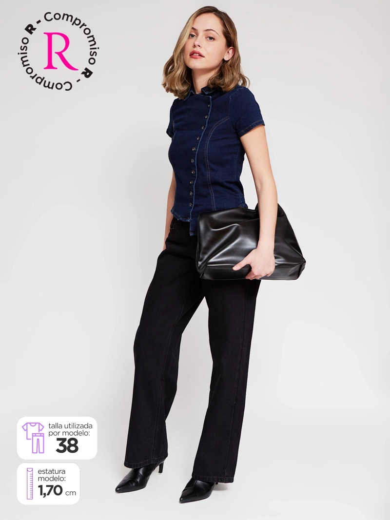 JEANS MUJER INDEX ALGODÓN TIRO BAJO - 1