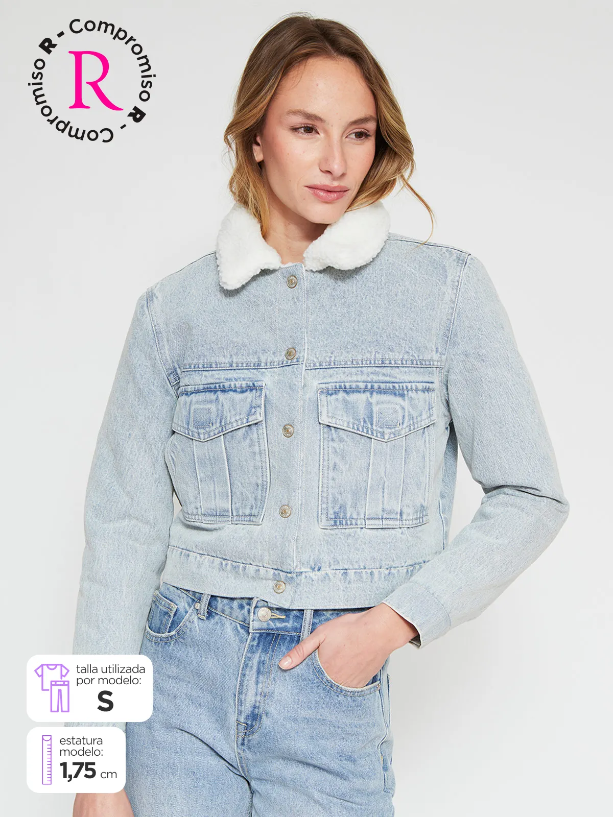 CHAQUETA MUJER INDEX ALGODÓN DENIM CHIPORRO - 1