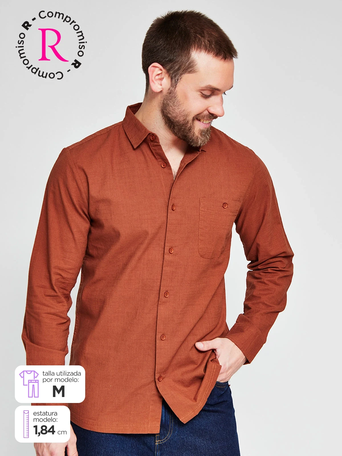 CAMISA HOMBRE CLOUDBREAK ALGODÓN MANGA LARGA - 1