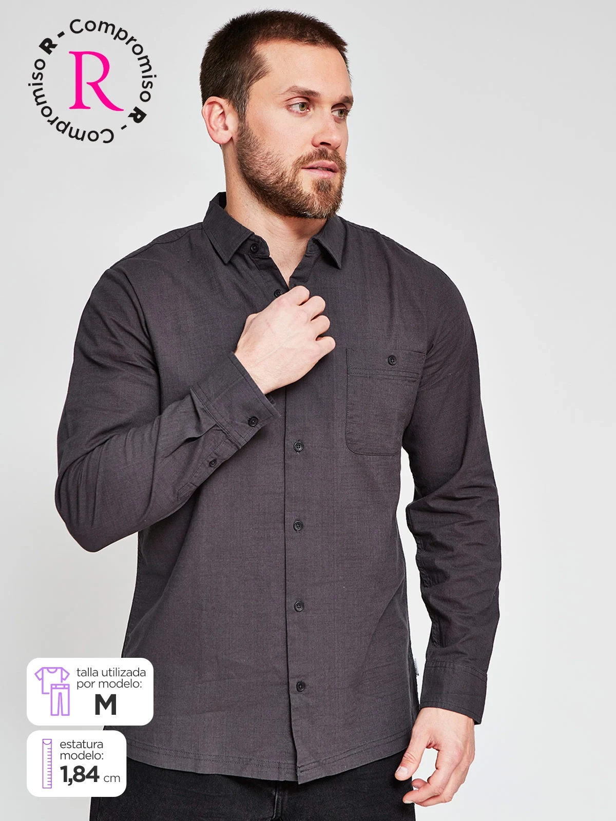 CAMISA HOMBRE CLOUDBREAK ALGODÓN MANGA LARGA
