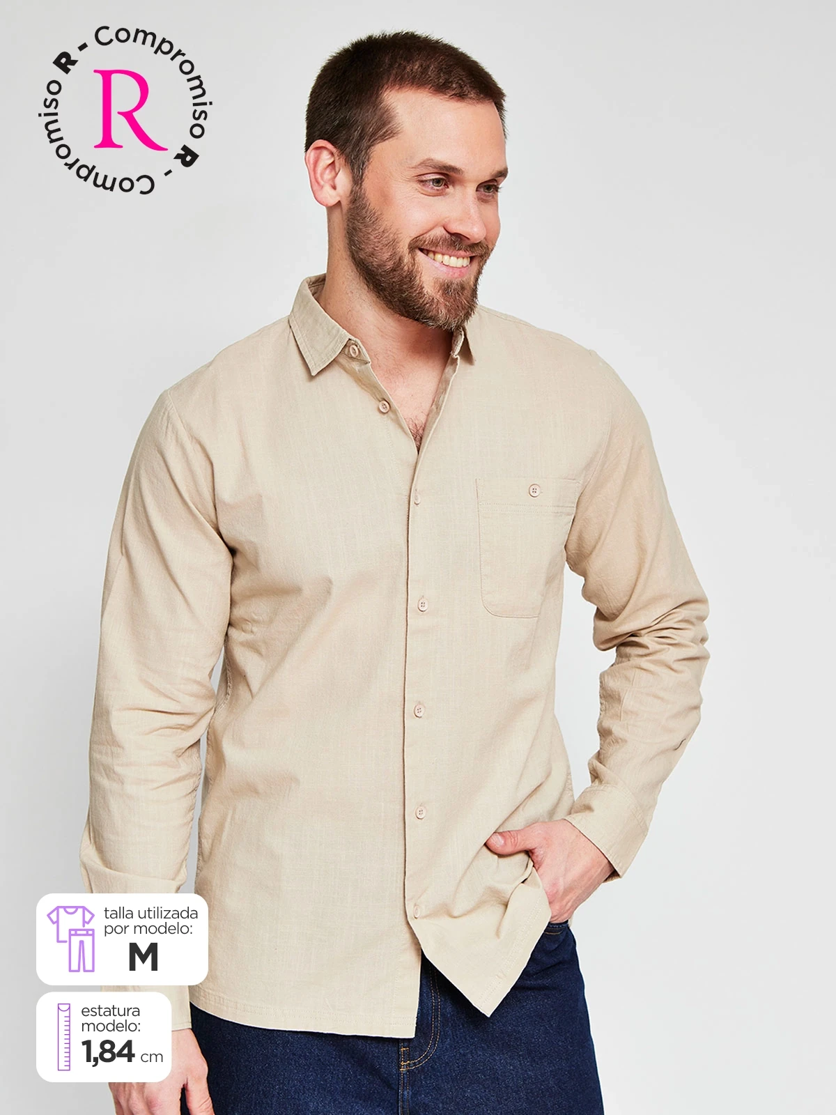 CAMISA HOMBRE CLOUDBREAK ALGODÓN MANGA LARGA - 1