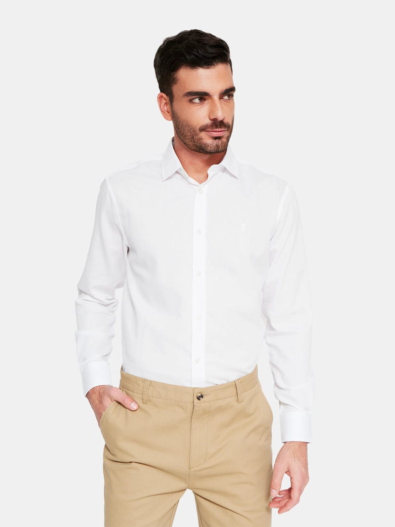 CAMISA HOMBRE KENNETH STEVENS ALGODÓN MANGA LARGA TEXTURA - 1