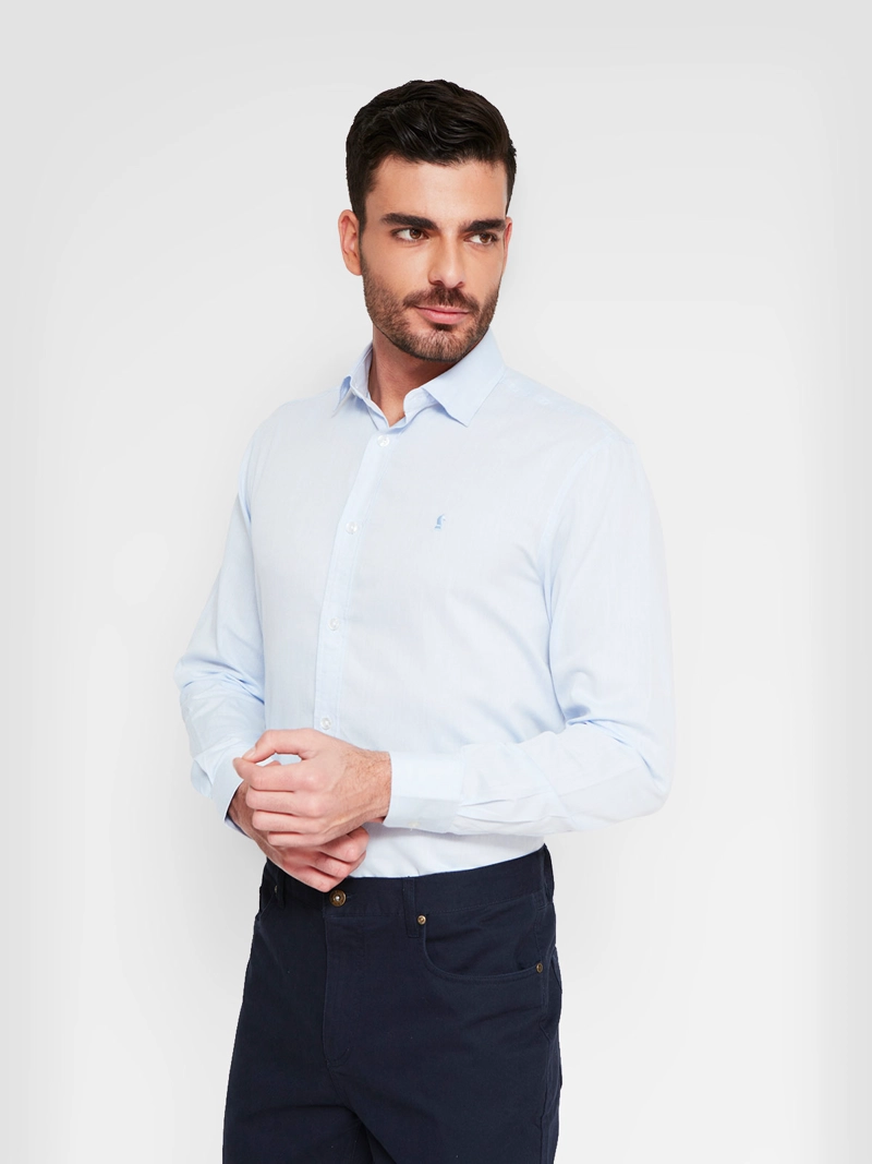 CAMISA HOMBRE KENNETH STEVENS ALGODÓN MANGA LARGA TEXTURA - 1