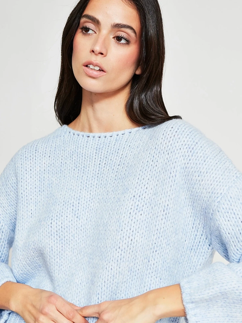 SWEATER MUJER INDEX MANGA LARGA RAYAS - 4