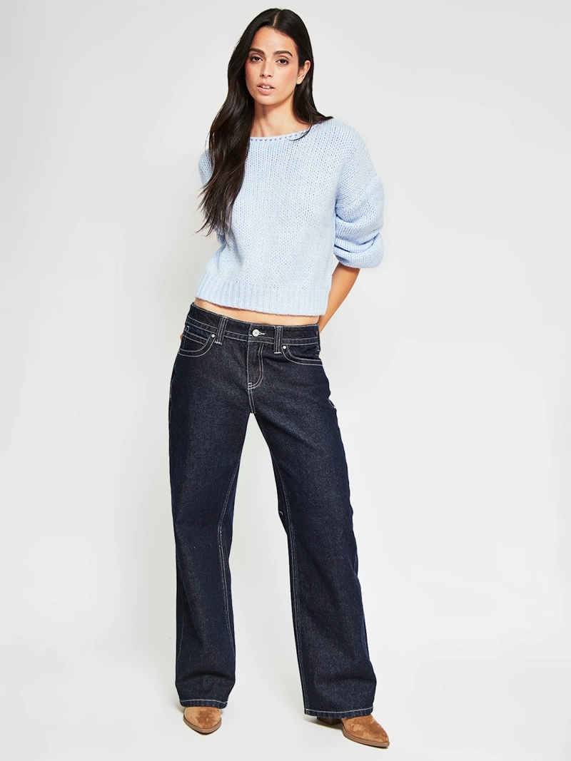 SWEATER MUJER INDEX MANGA LARGA RAYAS - 5