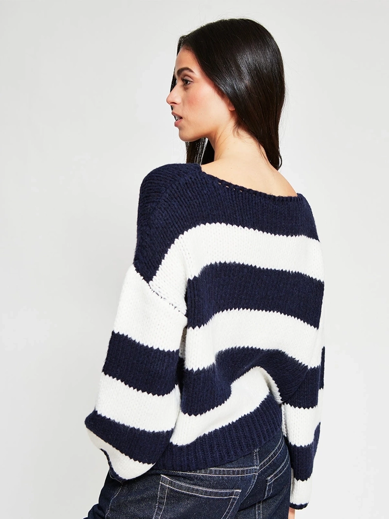 SWEATER MUJER INDEX MANGA LARGA RAYAS - 3