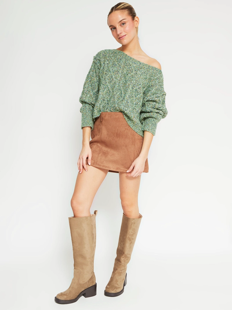 SWEATER MUJER INDEX CUELLO ANCHO MANGA LARGA - 5