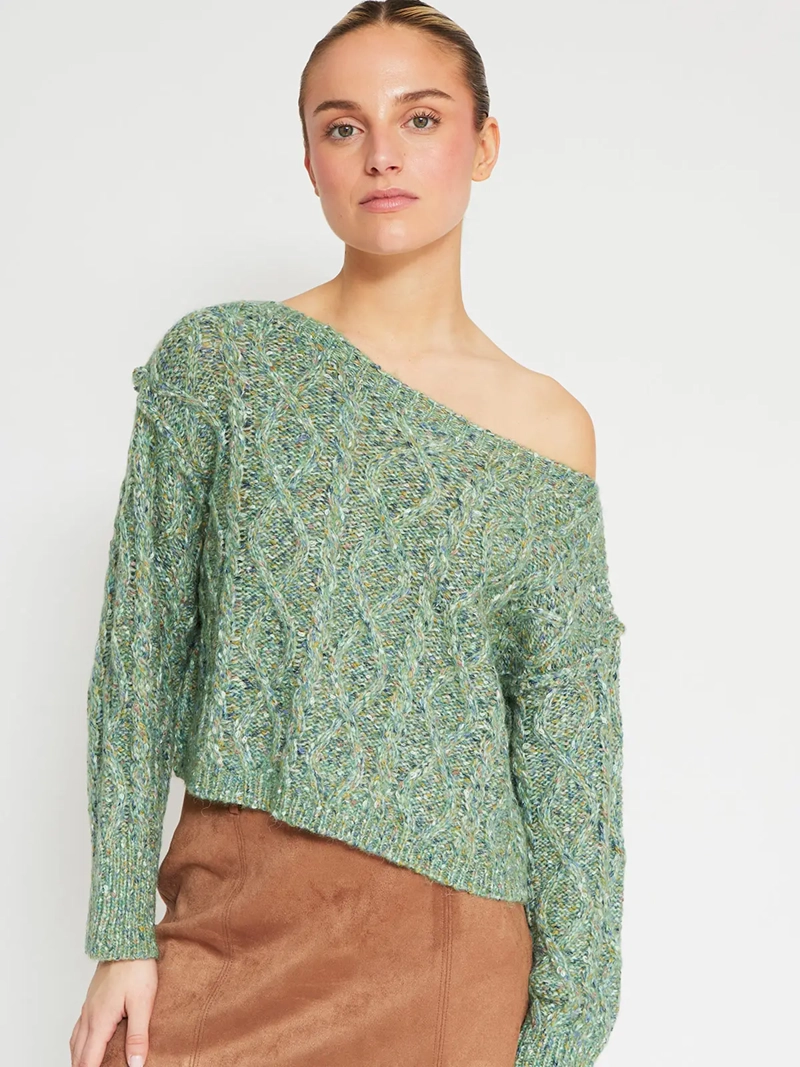 SWEATER MUJER INDEX CUELLO ANCHO MANGA LARGA - 2
